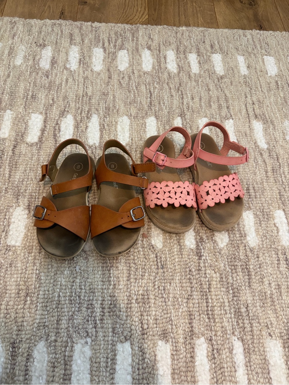 2 pairs of Cat&Jack size 8T sandals